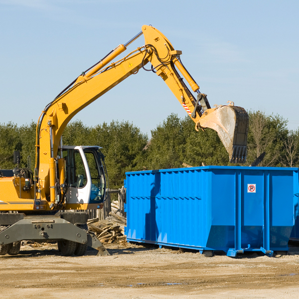 are there any restrictions on where a residential dumpster can be placed in Fallston